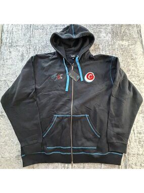 Cookies SF Men's 4XL Full Zip Hoodie Black Blue Red Script Logo Sweatshirt NWT